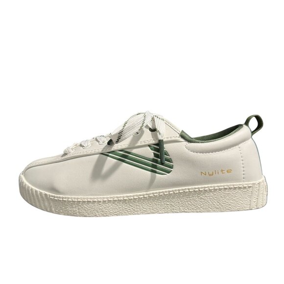 Tretorn Nylite Set Point Womens Green White Sneaker, Size 6.5M WORN ONCE - Picture 1 of 10